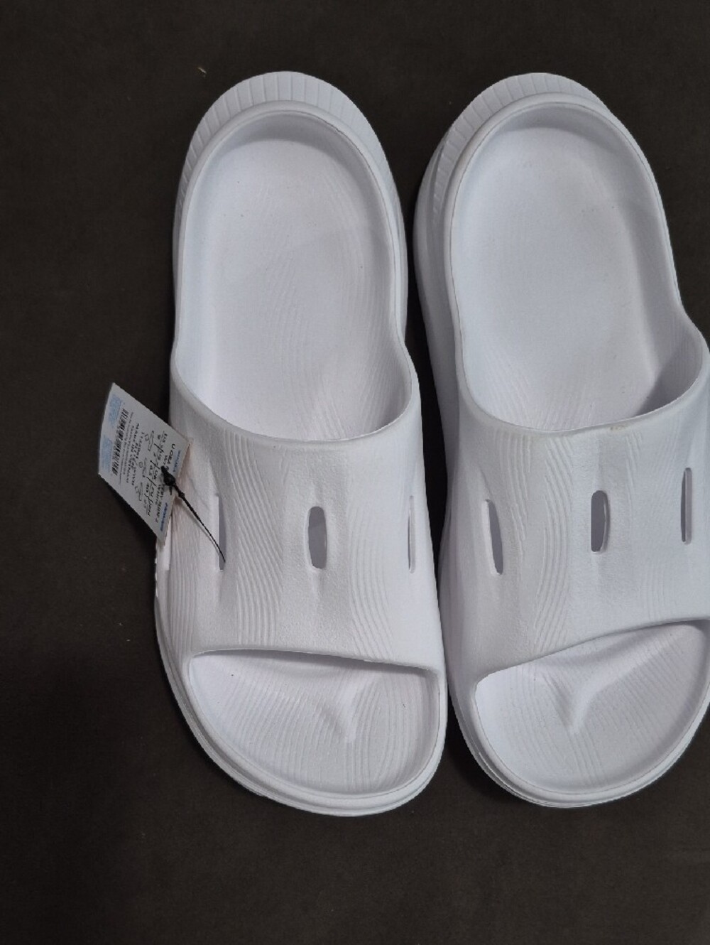 Hoka White Cushioned Slide Sandals - Picture 3 of 6